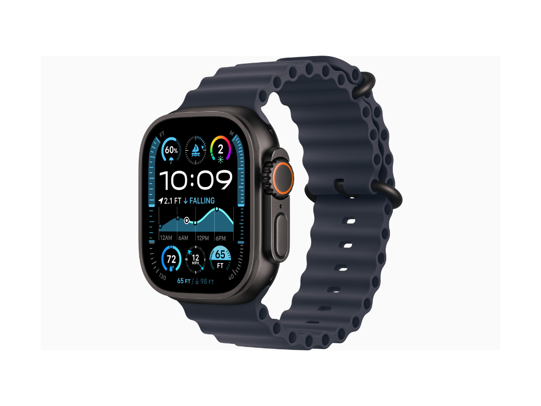 Apple Watch Ultra 2 GPS + Cellular 49mm Natural Titanium Case with Navy Ocean Band Apple Watch Ultra 2 GPS + Cellular 49mm Natural Titanium Case with Navy Ocean Band